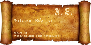 Melczer Róza névjegykártya
