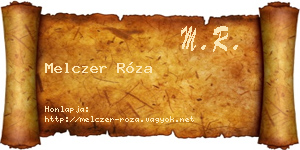 Melczer Róza névjegykártya
