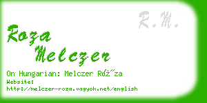 roza melczer business card